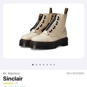 Worn twice Dr. Martens Sinclair parchment Beige leather women’s size 7US